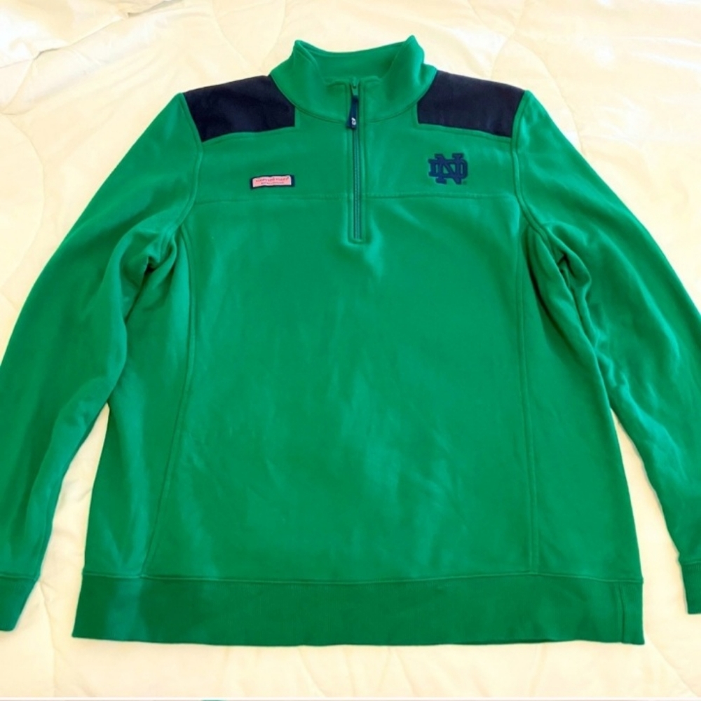 Vineyard Vines Notre Dame Quarter Zip sweatshirt- size XL